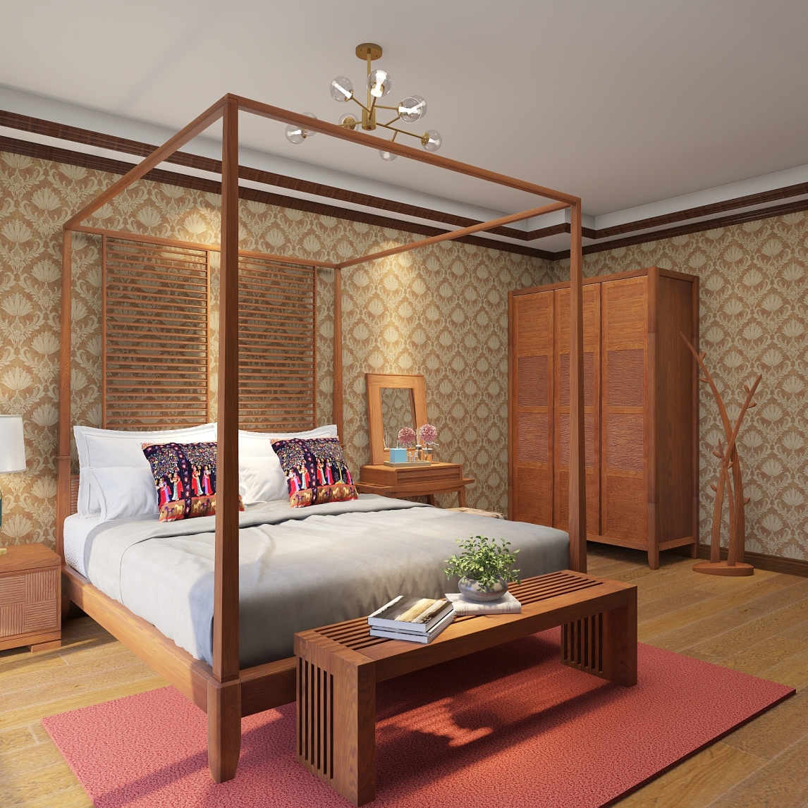 筑家东南亚风格卧室 筑家家具设计设计效果图 每平每屋·设计家