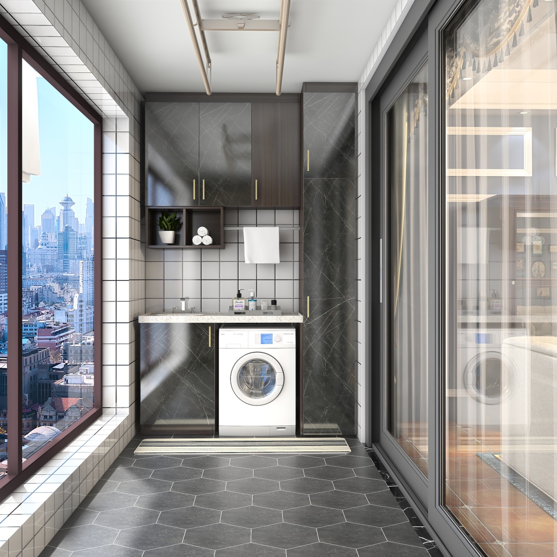 家庭洗衣房设计平面图_齐家网装修效果图