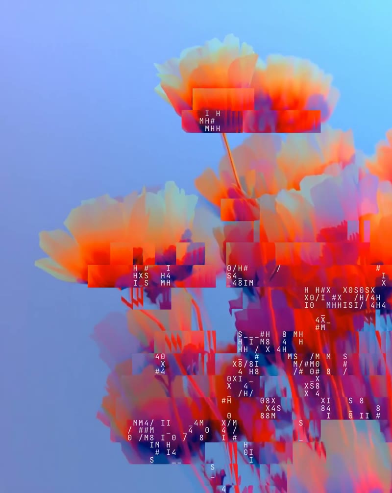 ASCII 花朵图形