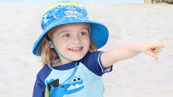 Outdoor Adjustable Beach Hat with Sun Hat DANMY Baby Girl Wide Brim Bucket Hats with UPF 50
