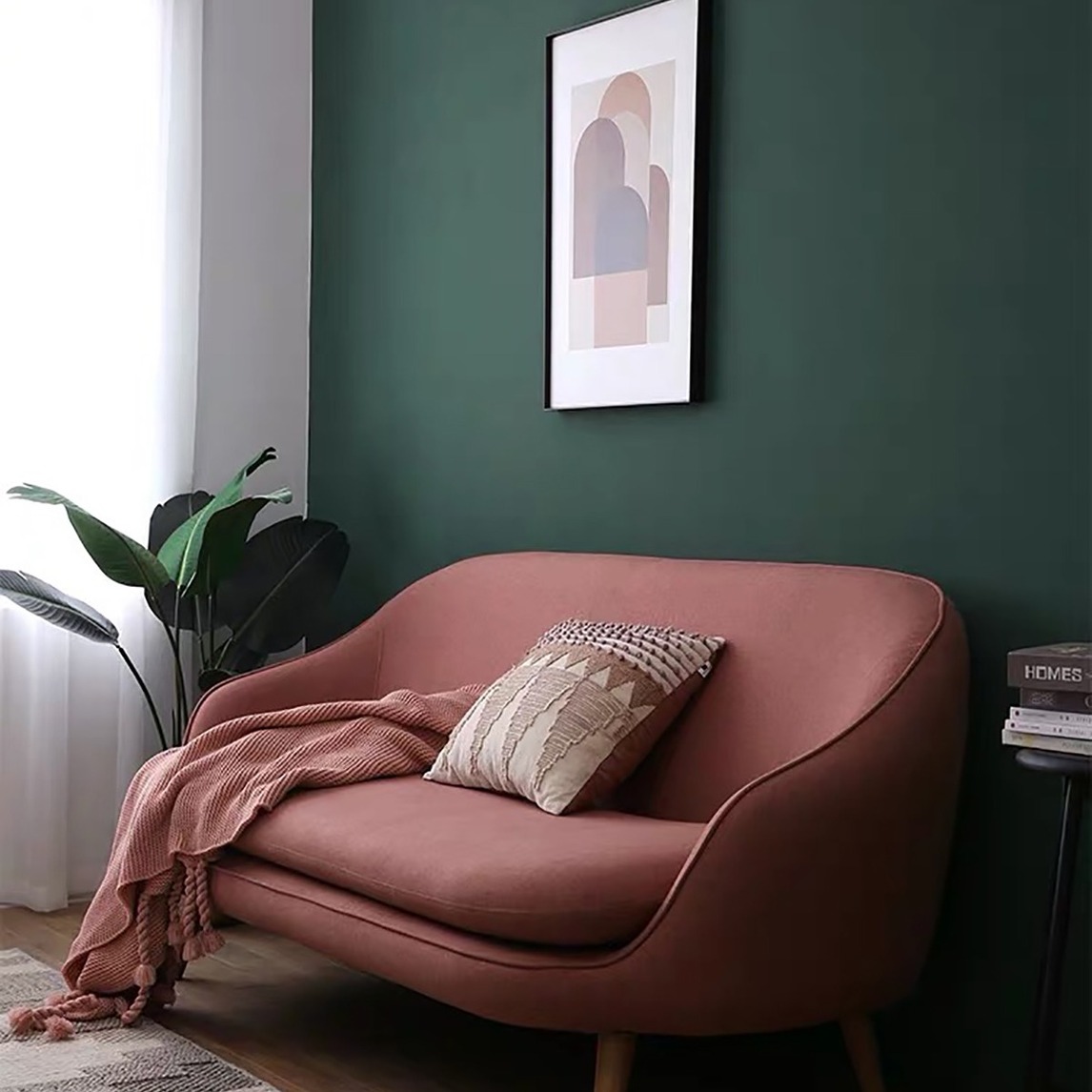 红绿cp搭出的轻复古客厅