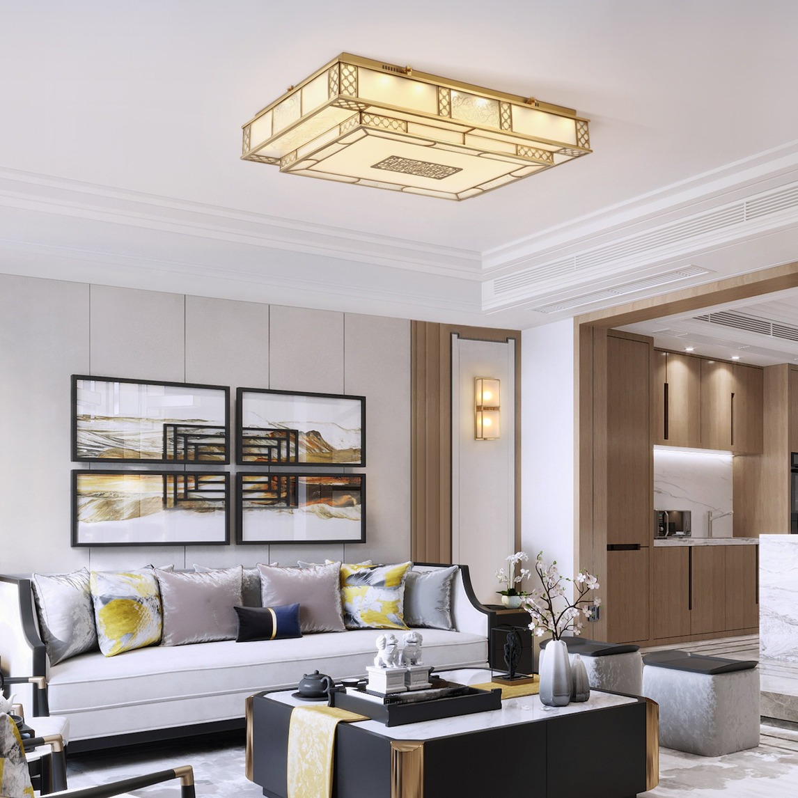 新中式简约风格的客厅这样搭