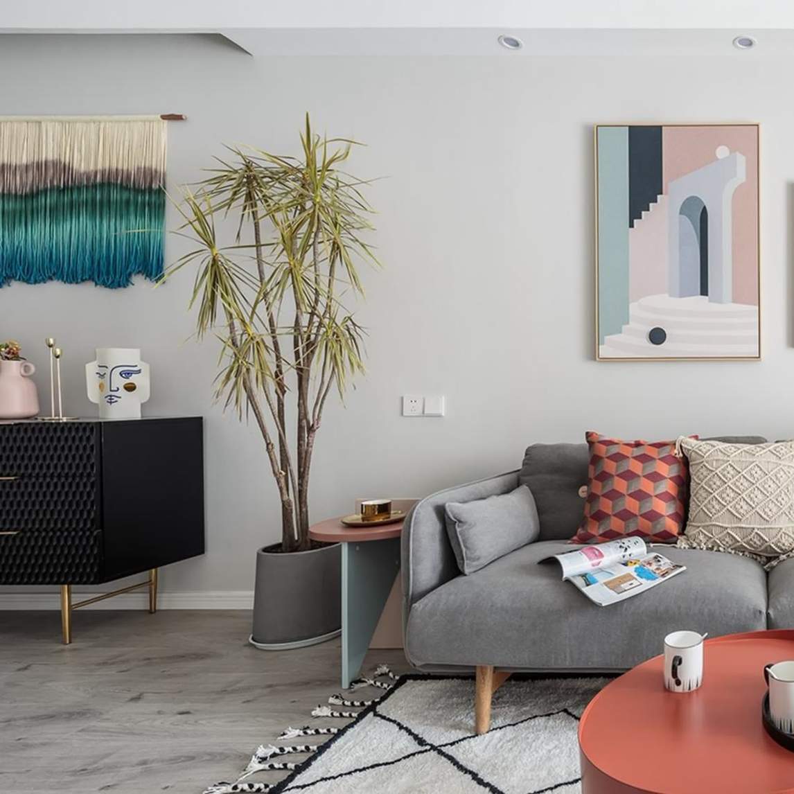 北欧风客厅,充满诗意而温馨 - 鸿维家居设计效果图 - 每平每屋·设计