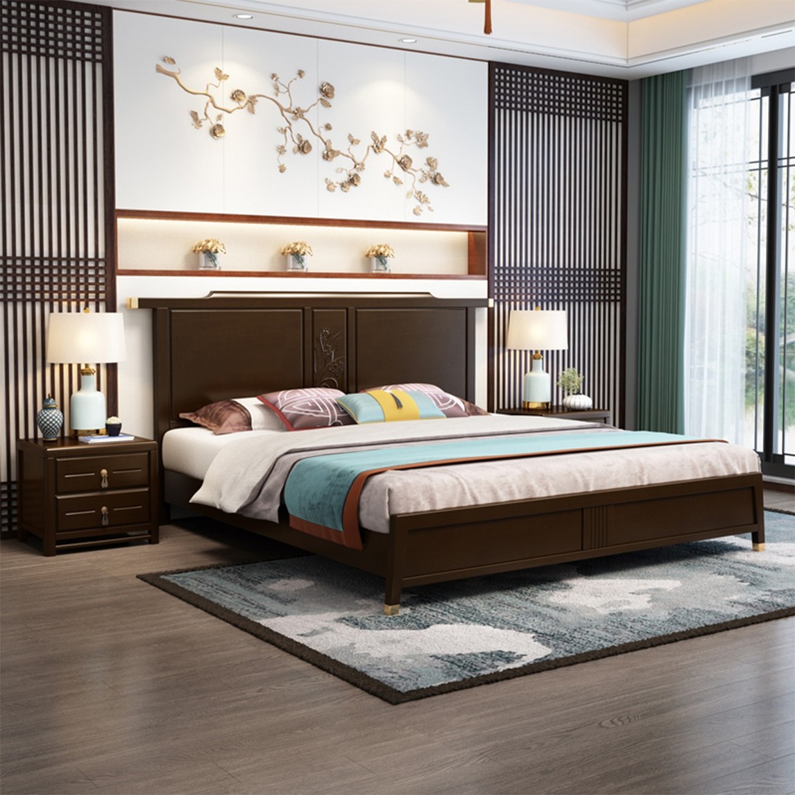 新中式卧室,充满禅意韵味