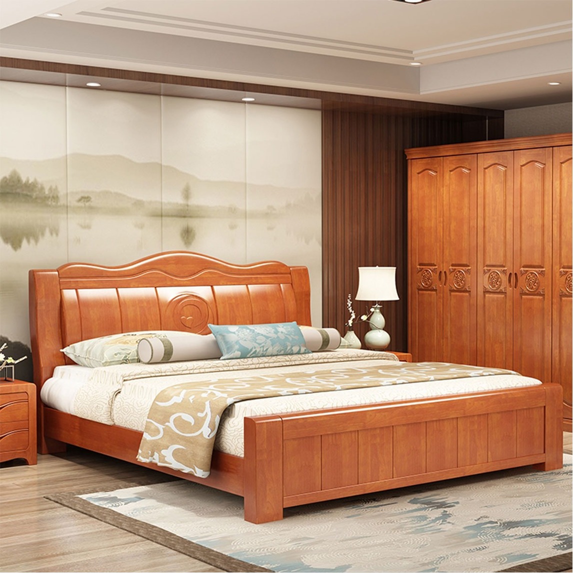 自然简约中式实木床 - 源穆木实木家具设计效果图 - 每平每屋·设计家