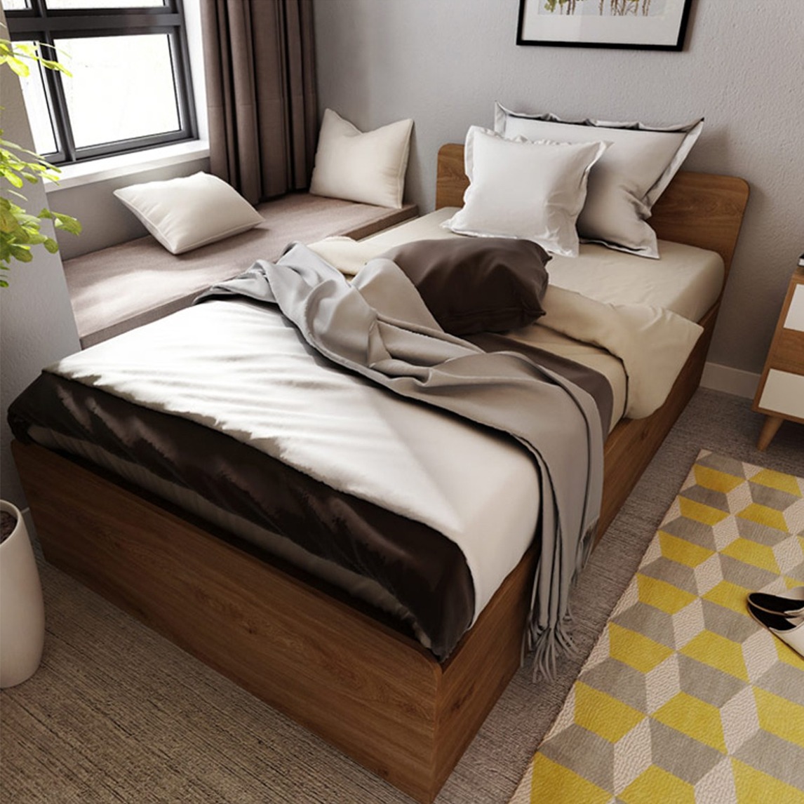 单人小卧室就这样装,舒服不拥挤