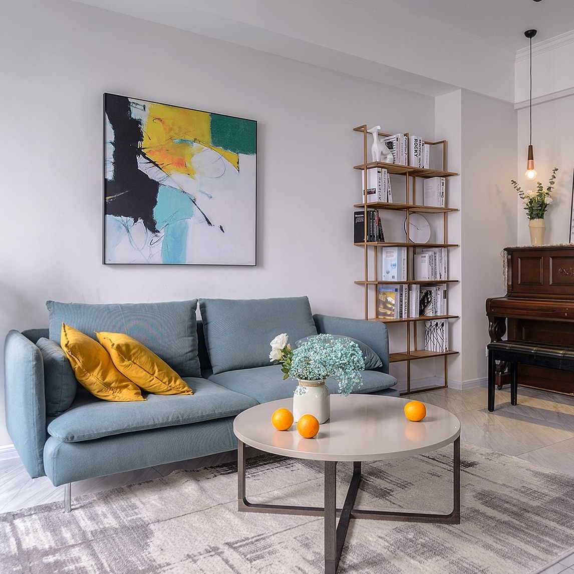 化繁为简,北欧风客厅自然又温馨 - 爱家的喵小欣设计效果图 - 躺平设