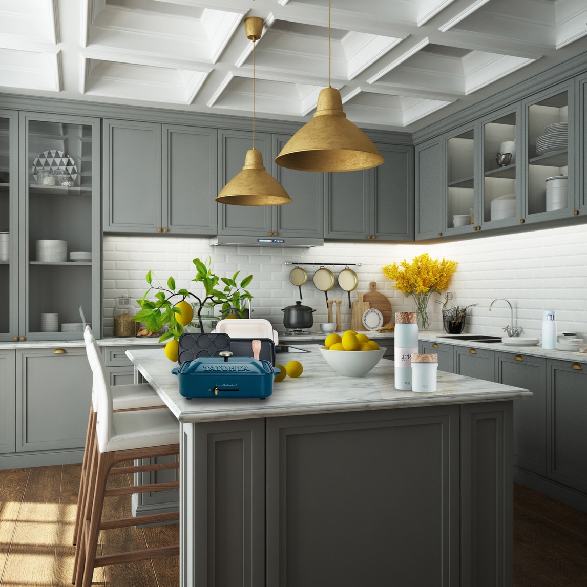 一个岛台让厨房变身 - 红星美学设计效果图 - 每平每屋·设计家