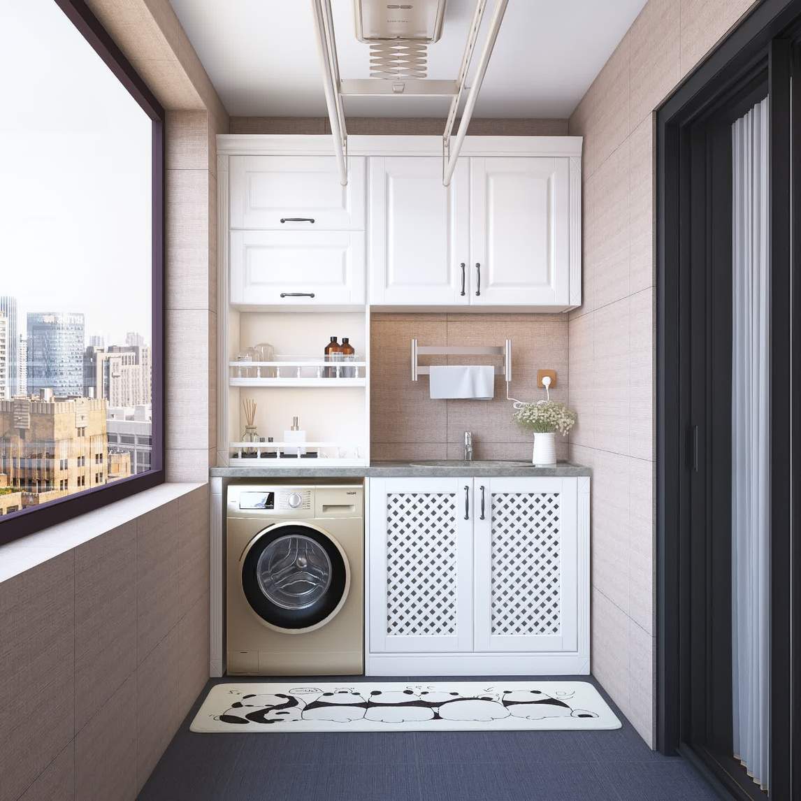 现代简约风格阳台,功能多还美观