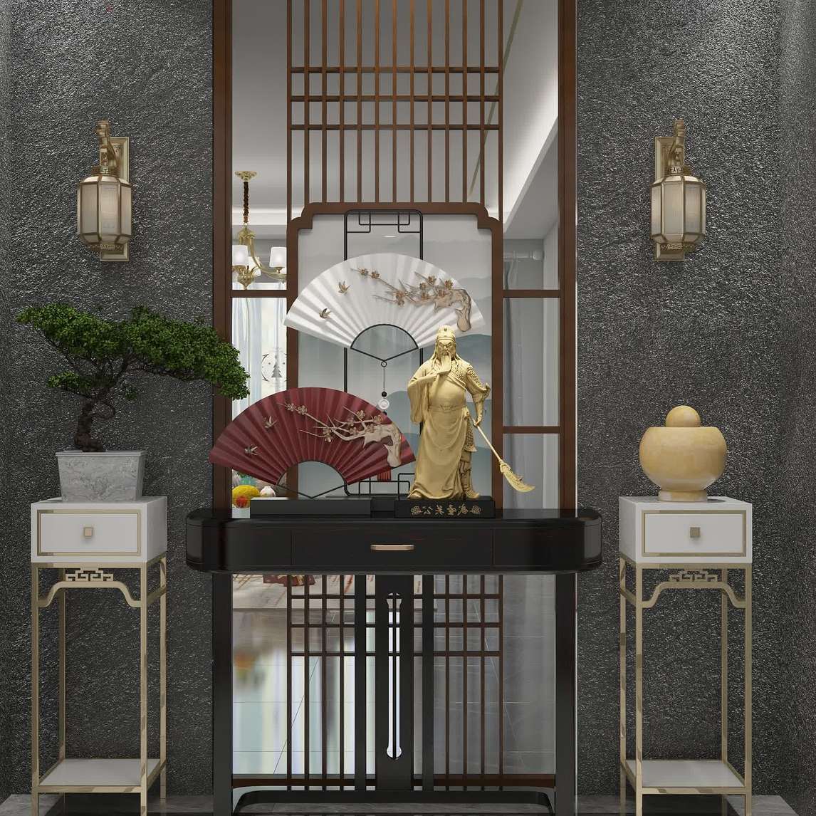 中式玄关风水布局,大方又好看