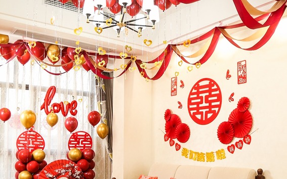 婚礼客厅就要这样放舒适又喜庆