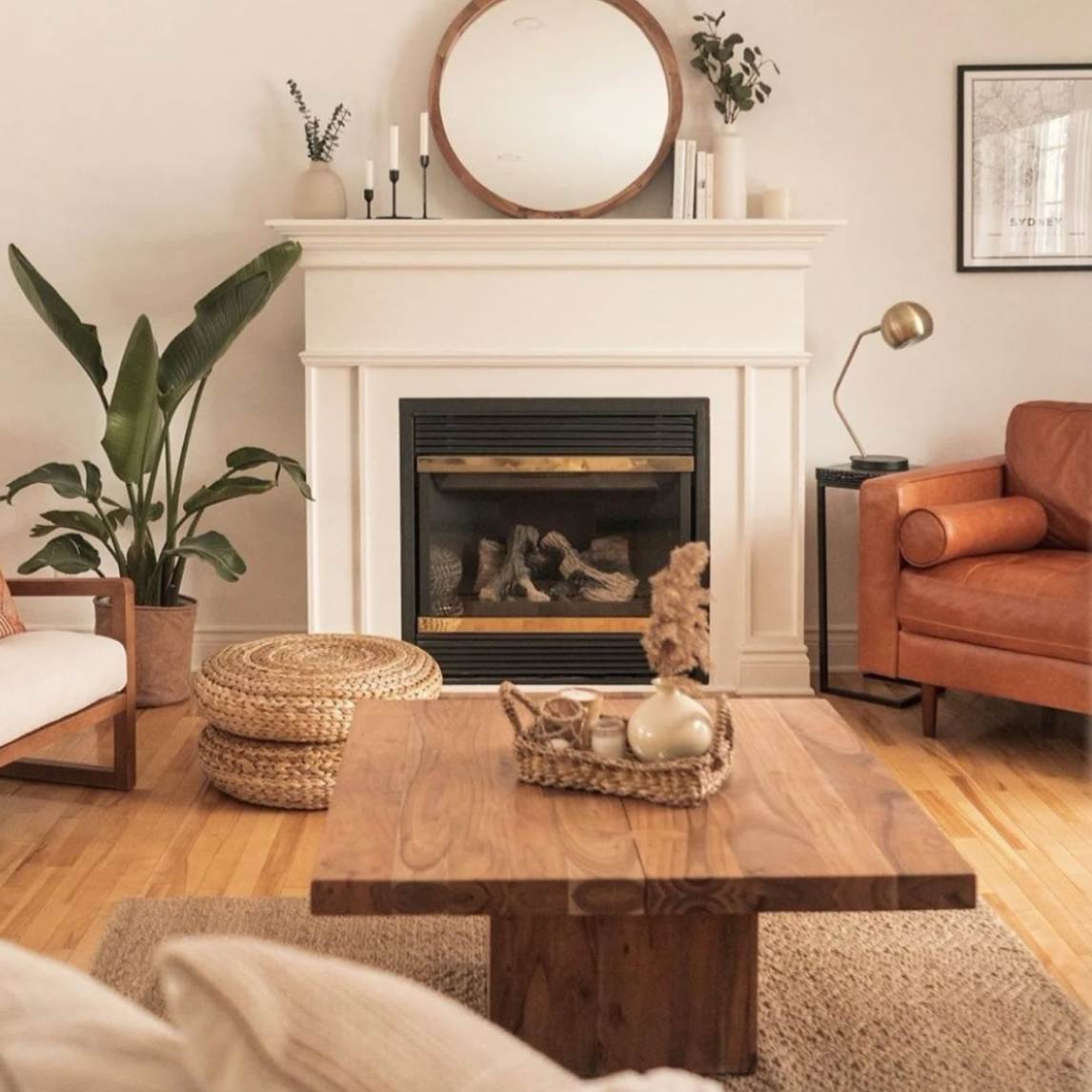 北欧原木色系软搭客厅,打造慵懒法式小家