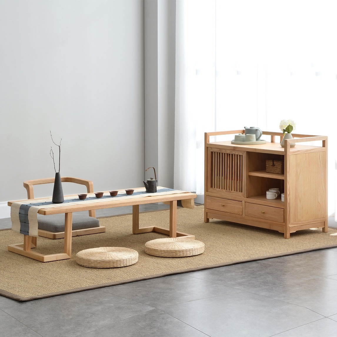 日系榻榻米矮茶桌组合