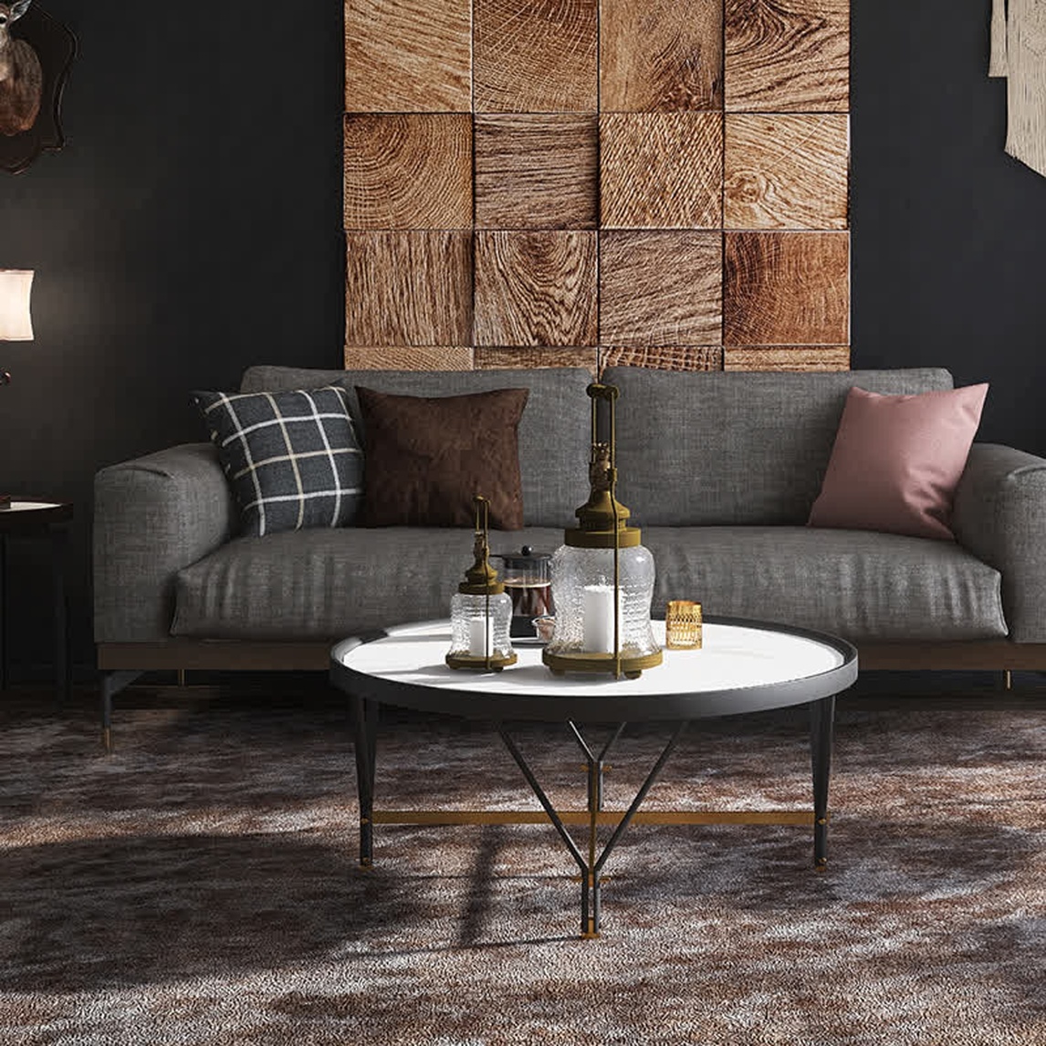 现代轻奢装修风格,简约又时尚 - 200卡路里设计效果图 - 每平每屋·设