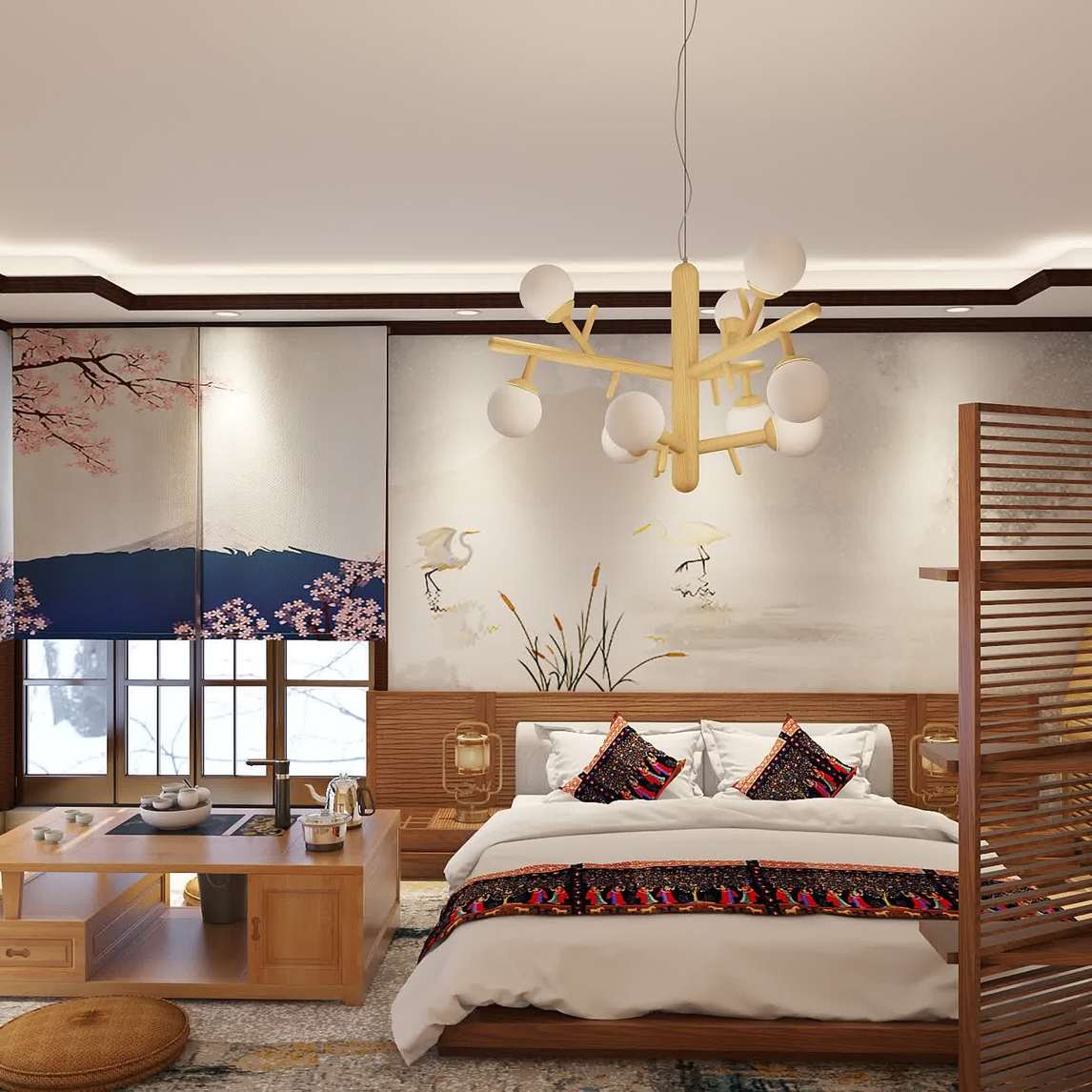 淡雅和风卧室雅致风情为生活加分