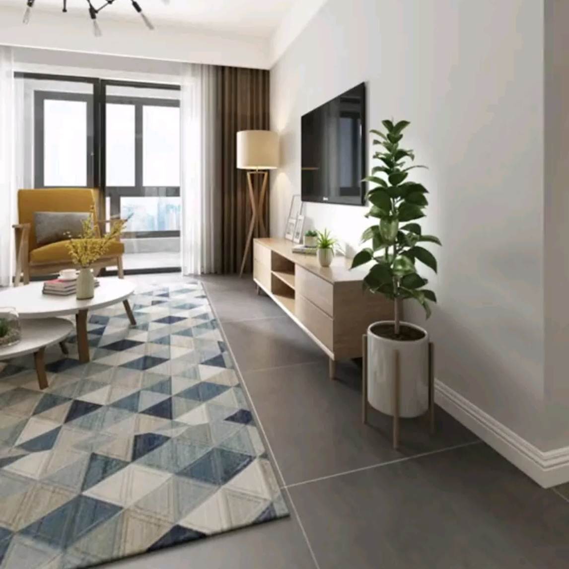 高级灰极简北欧风这种客厅简直是爱了