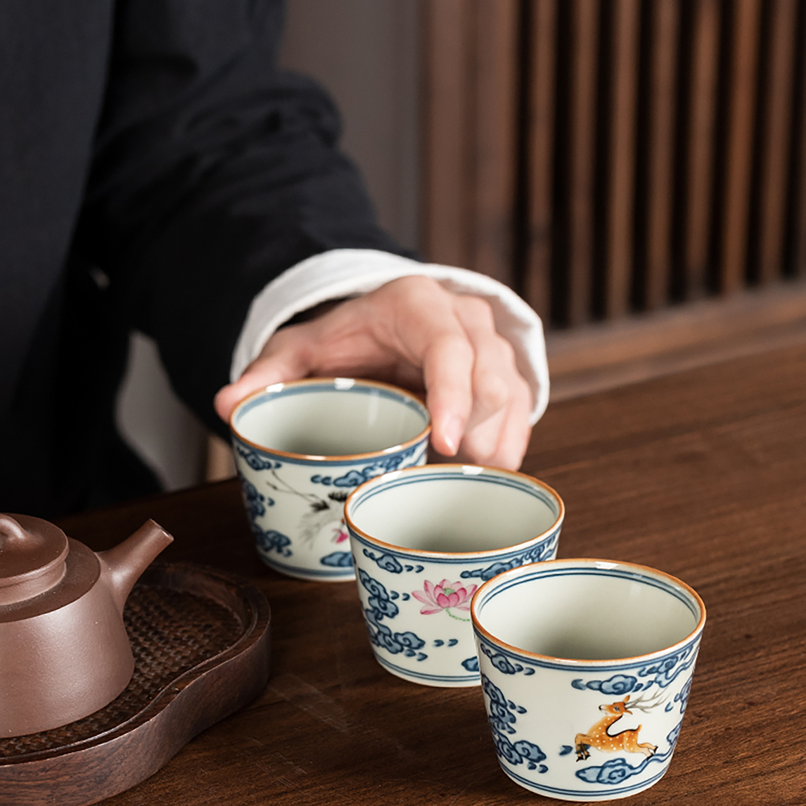 仿古斗彩青花茶杯,彰显贵族感 - 最IN家居设计效果图 - 居然设计家