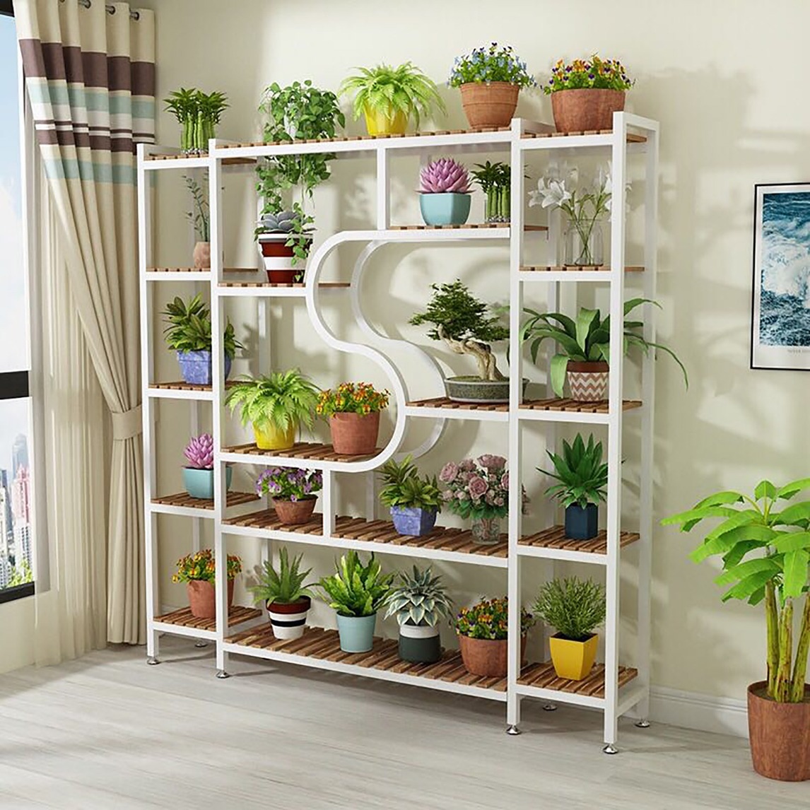 阳台客厅置物架花架