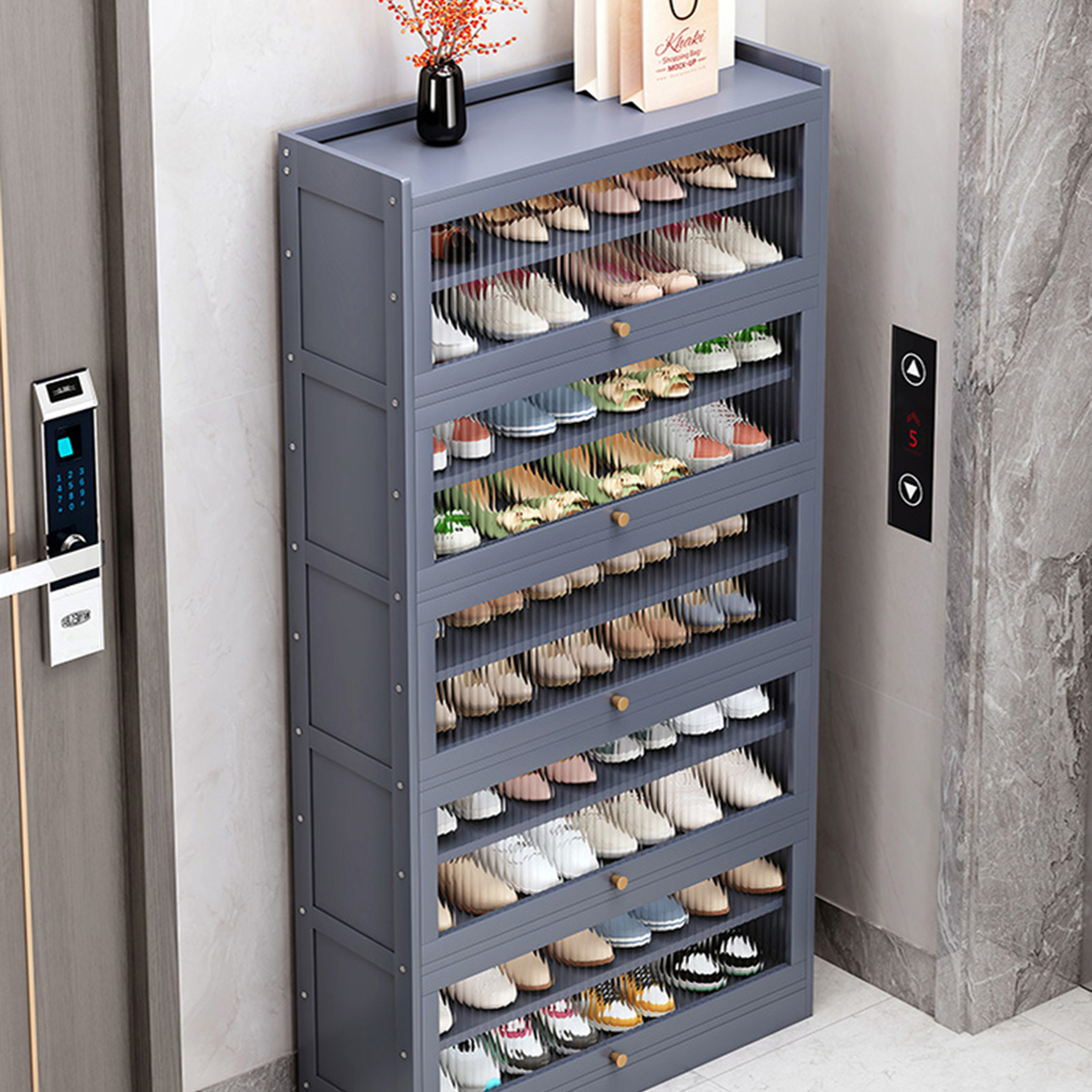 玄关门口的鞋，不担心落灰了 - 好家设计师设计效果图 - 居然设计家