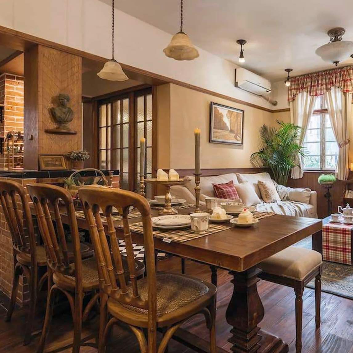 复古风餐厅,梦回十里洋房 - 别样家居设计设计效果图 - 每平每屋