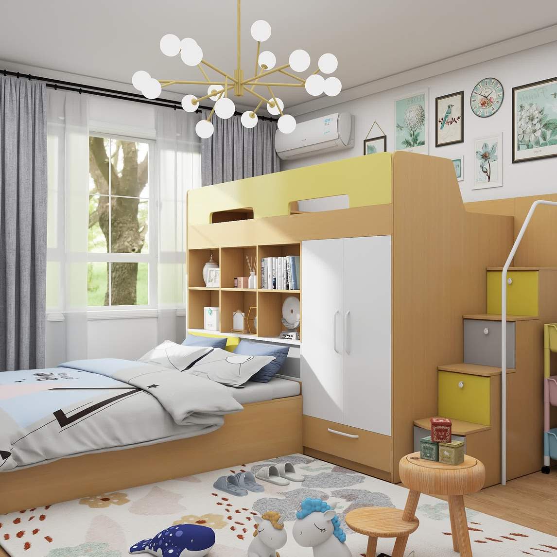 极简北欧风,打造最实用的小户型儿童房