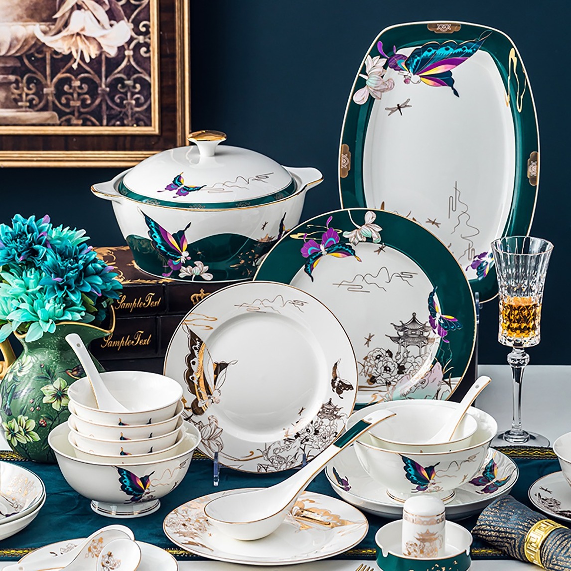高档新中式餐具套装