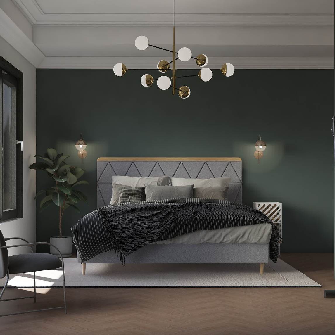 高冷范格调打造现代风个性卧室