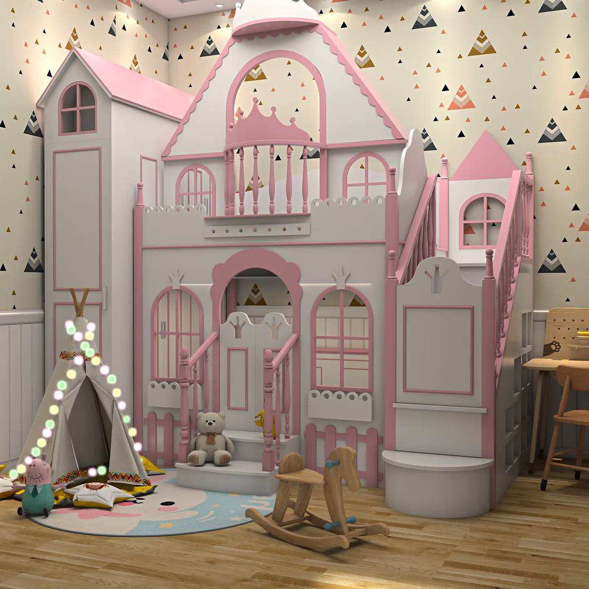 童话般的公主房,真是太少女心了 - 暖小美设计效果图 - 每平每屋