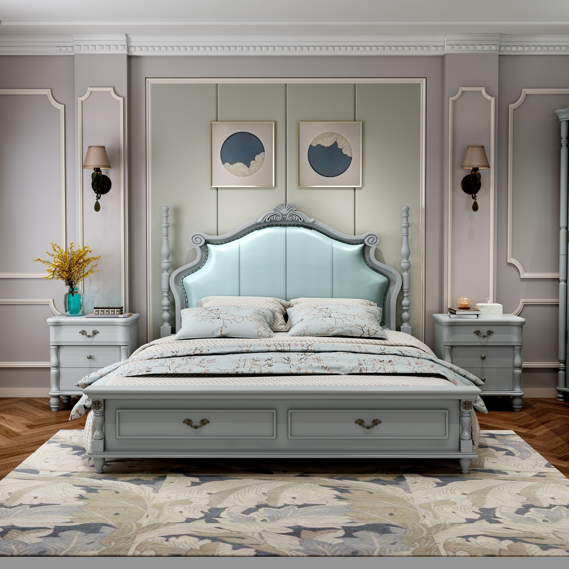 美式轻奢风格卧室少女都喜欢