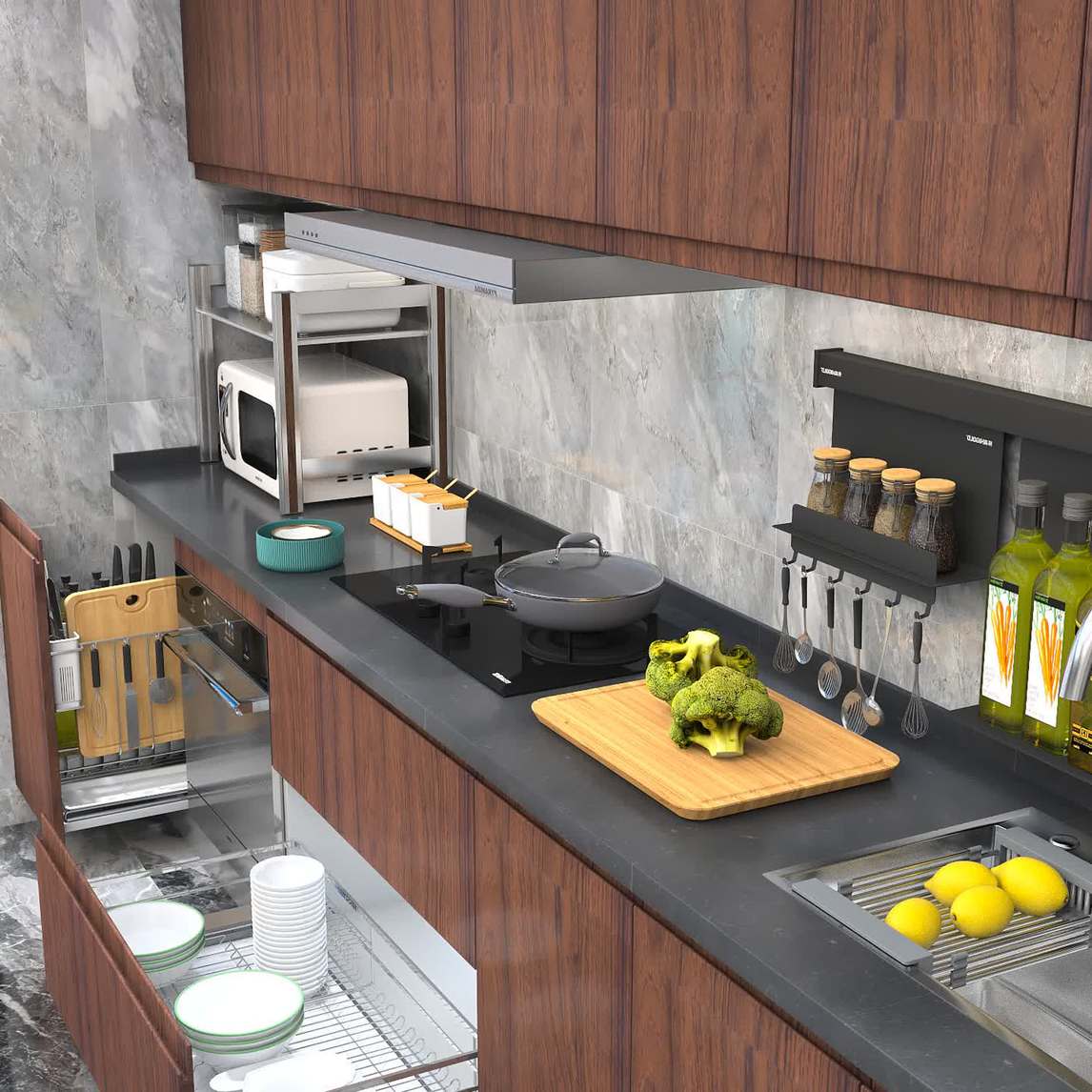 灶台空间如何利用收纳