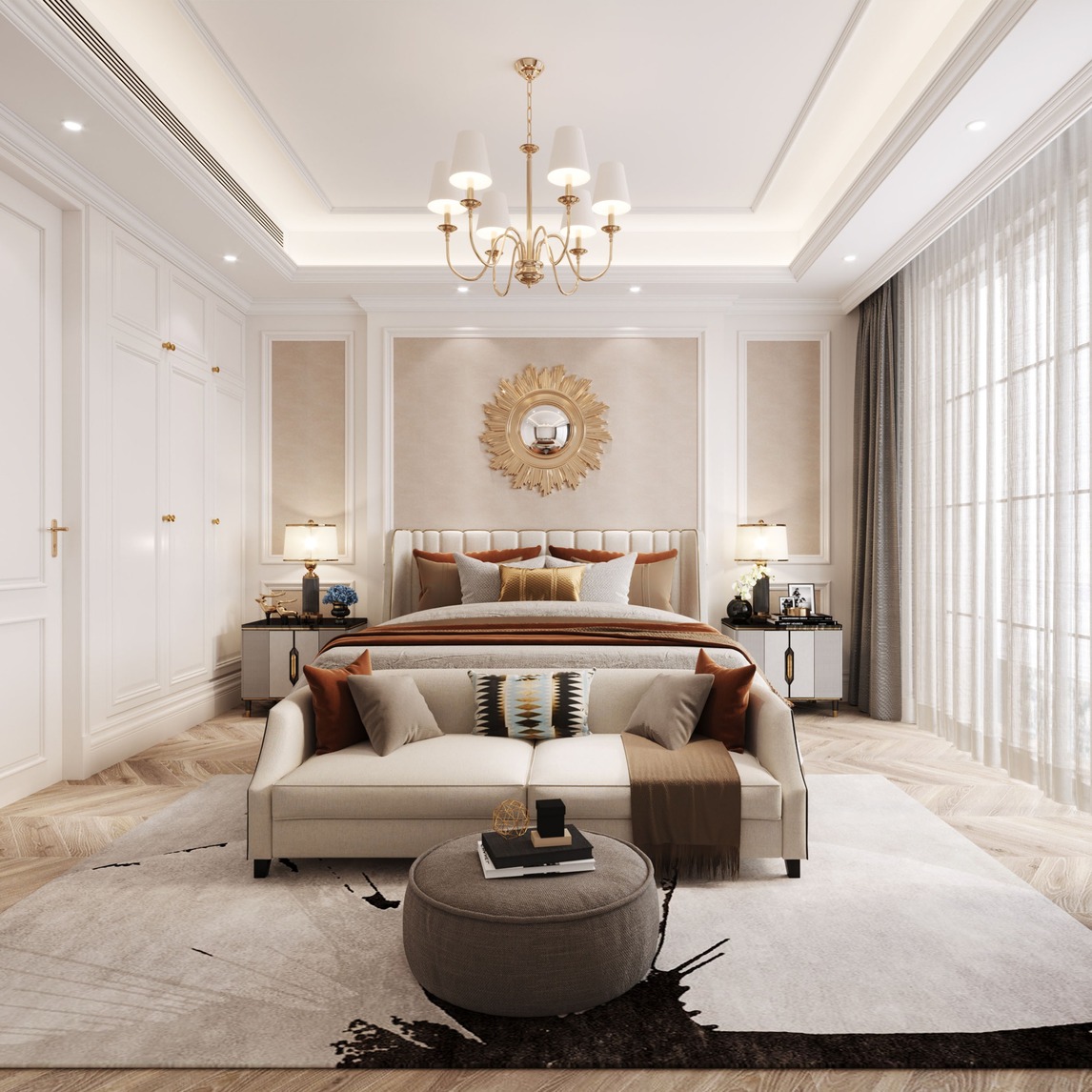 欧式风主卧套房设计