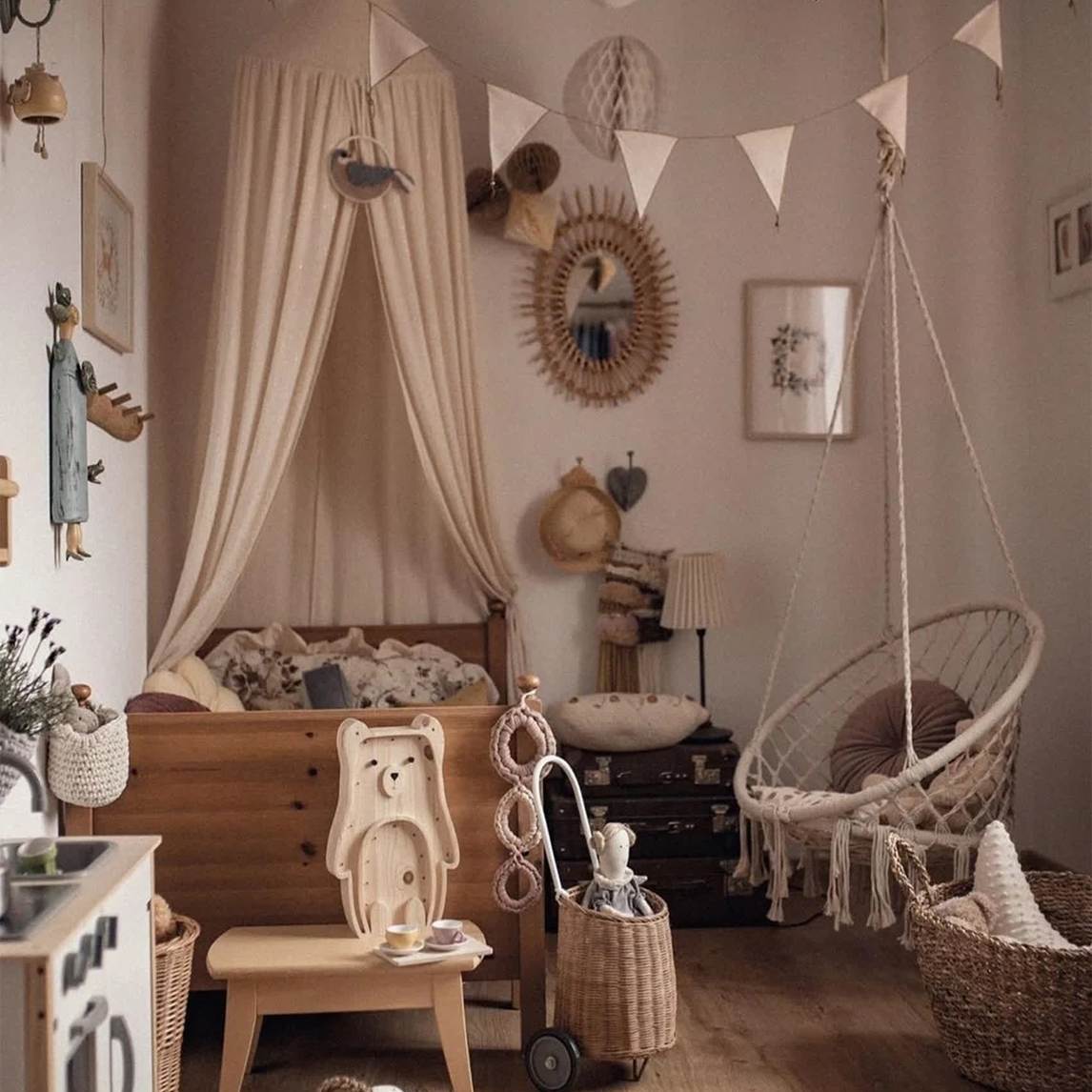 北欧田园风原木色文艺卧室