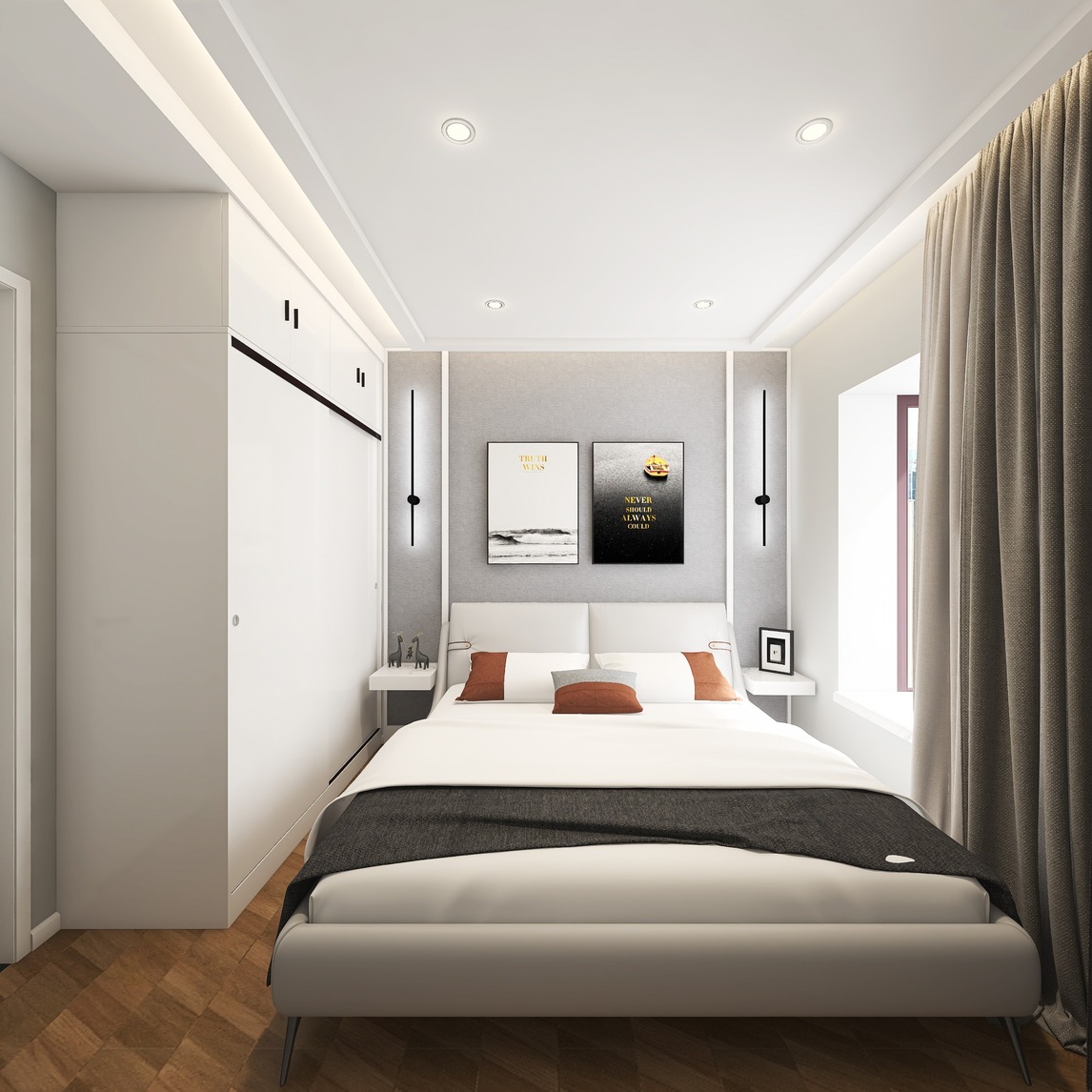 极简之美 - 木子空间小铺设计效果图 - 躺平设计家