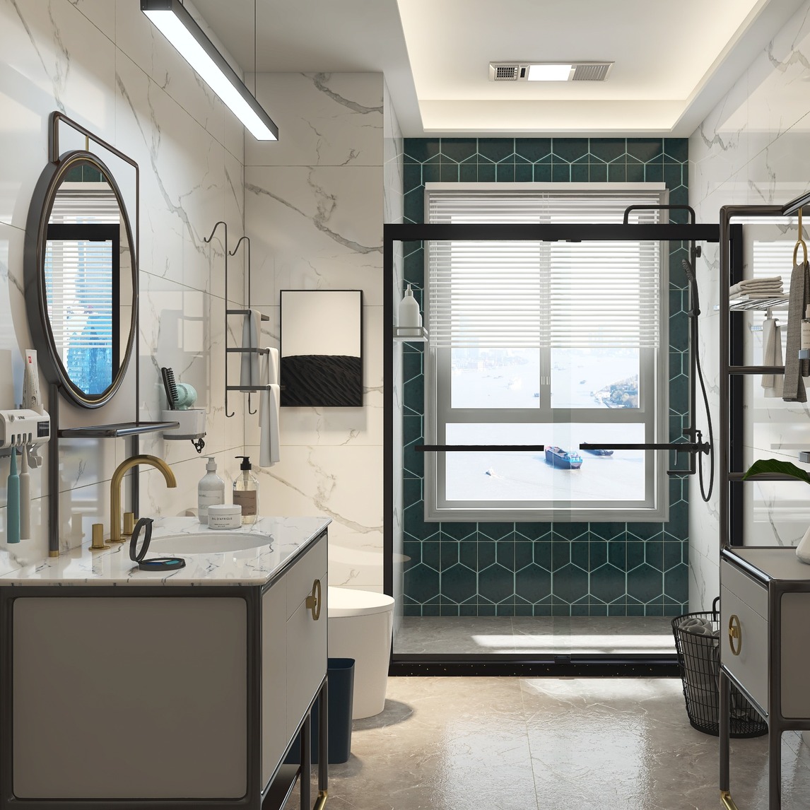 新中式浴室空间