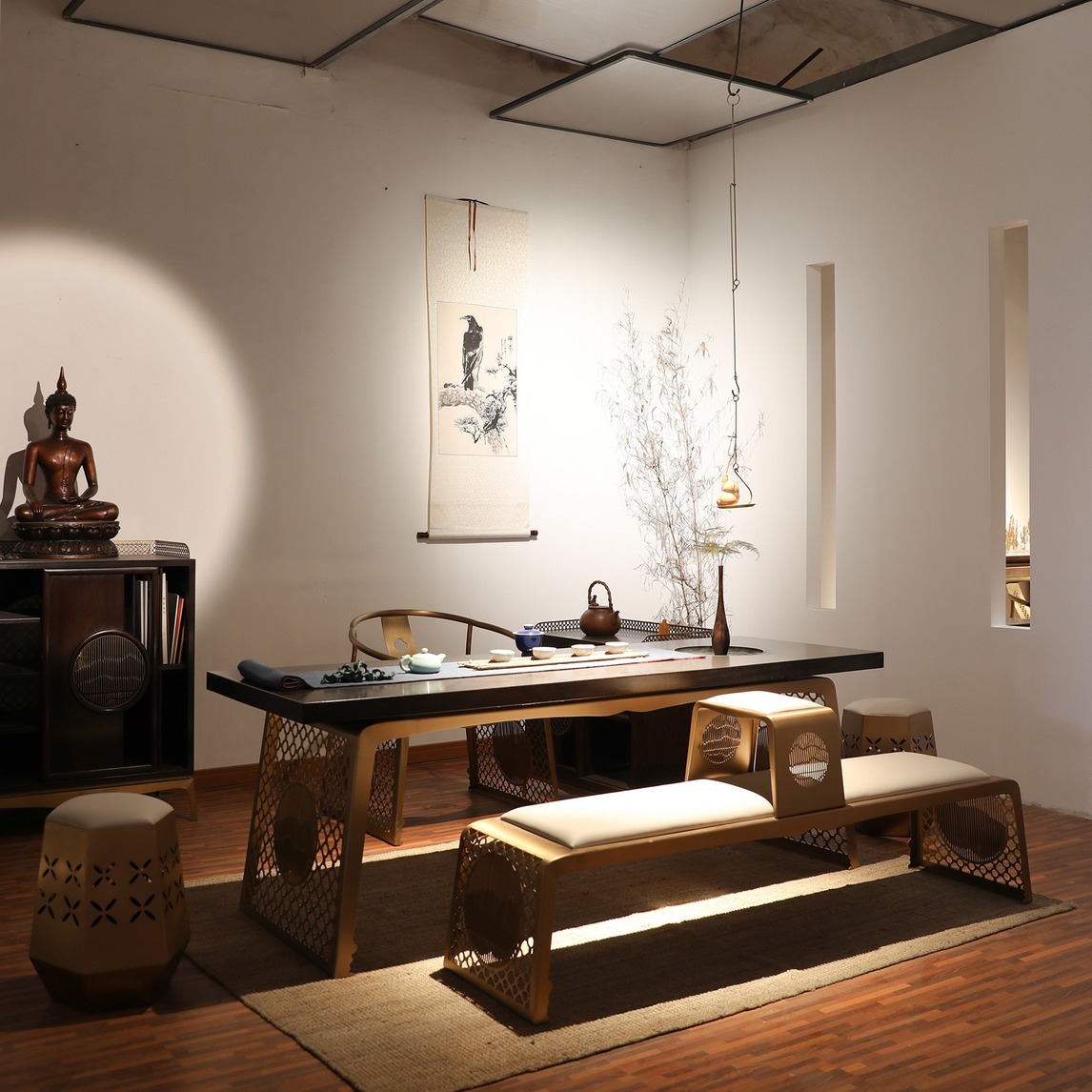 棠堂茶桌 - 古记设计效果图 - 每平每屋·设计家