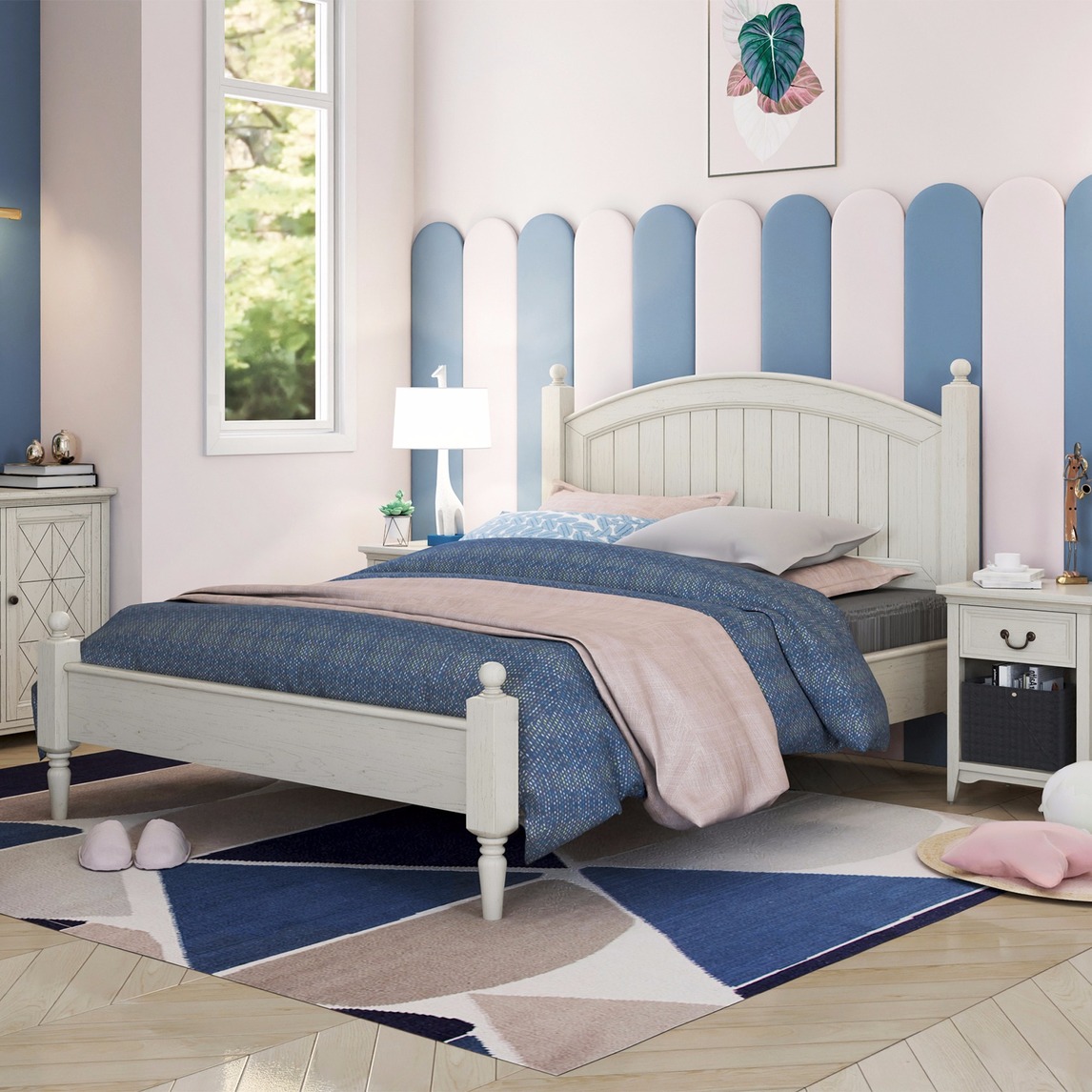 豌豆床儿童房ins风