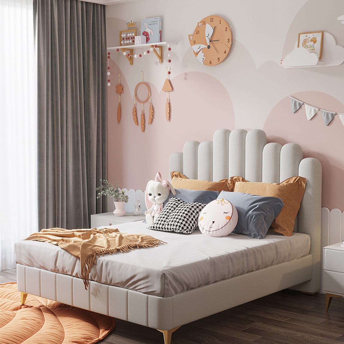 甜蜜马卡龙色打造ins风儿童房