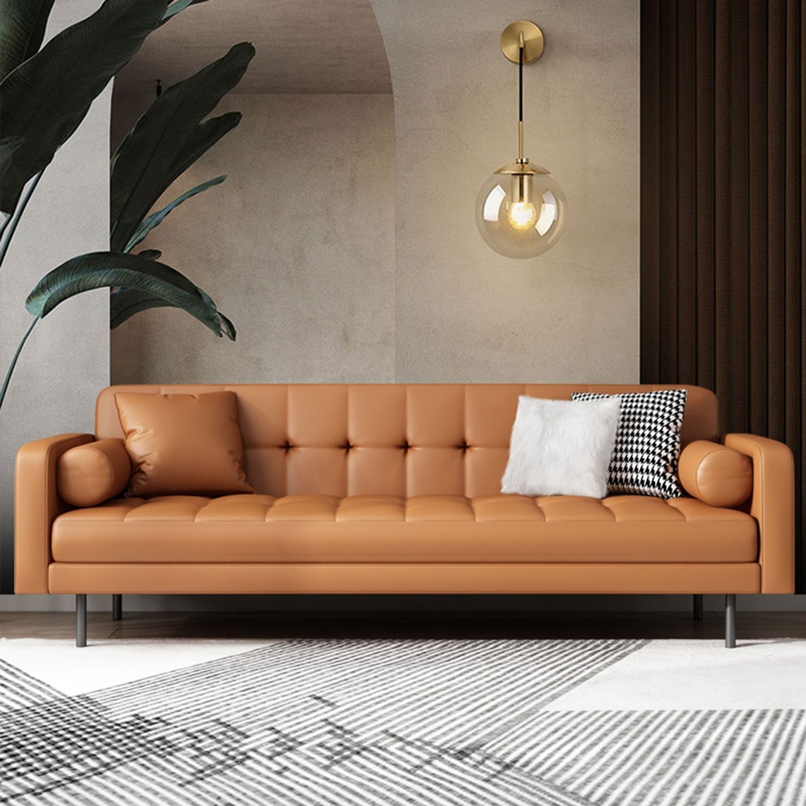 优秀作品 爱马仕橙皮,优雅时尚无鱼玩美家 设计师说: 沙发选用最能