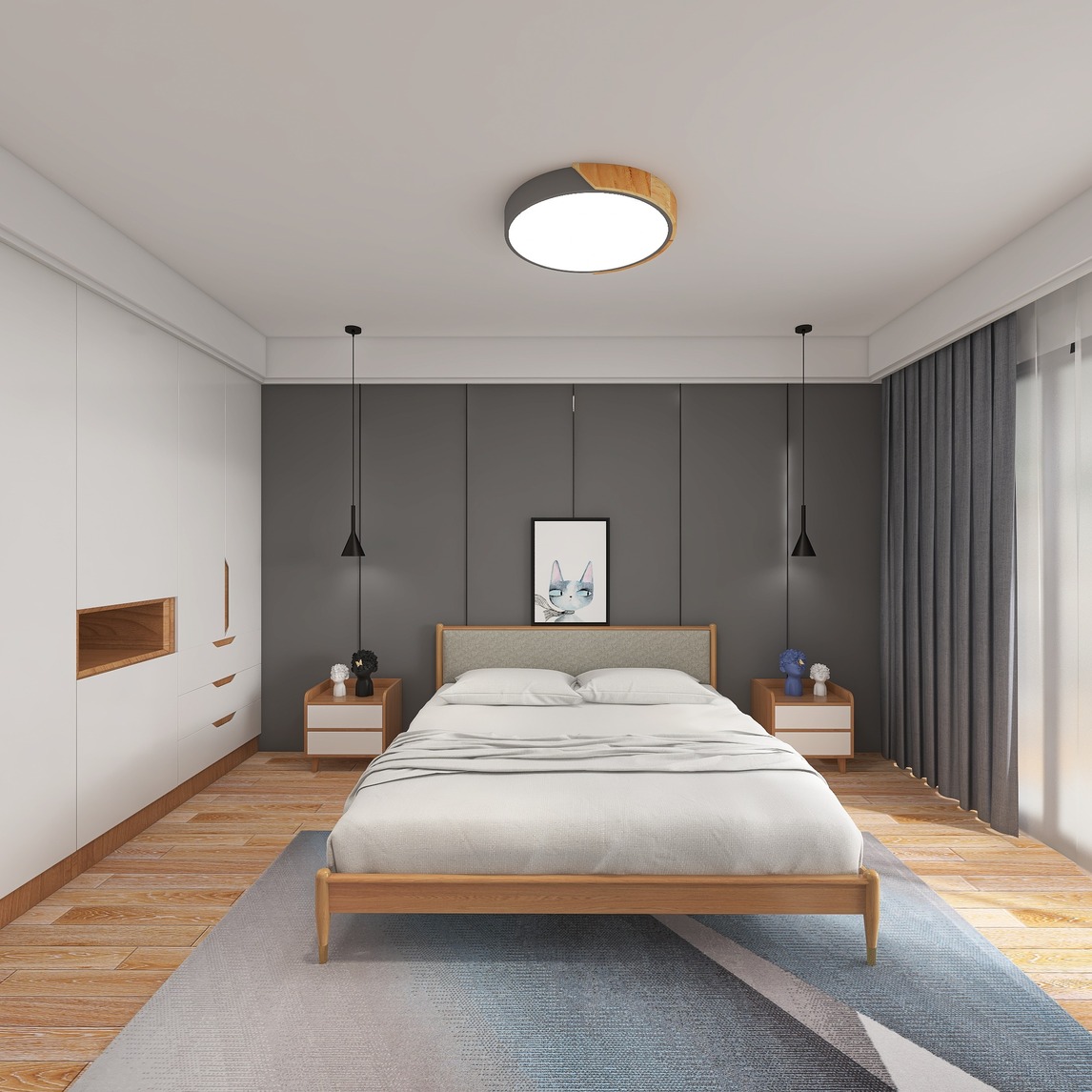 清新北欧卧室设计,简单舒适