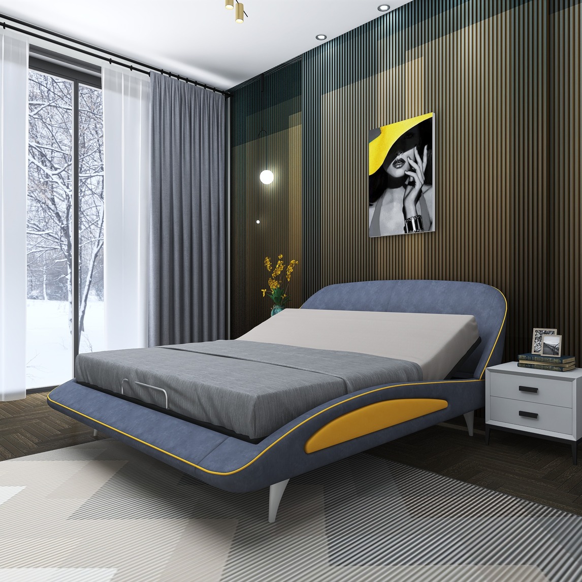 经典与科技并存的智能卧室