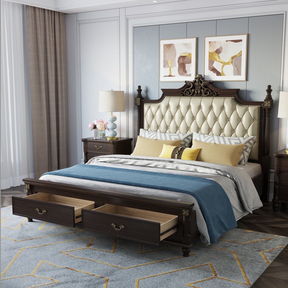 美式轻奢实木复古风格