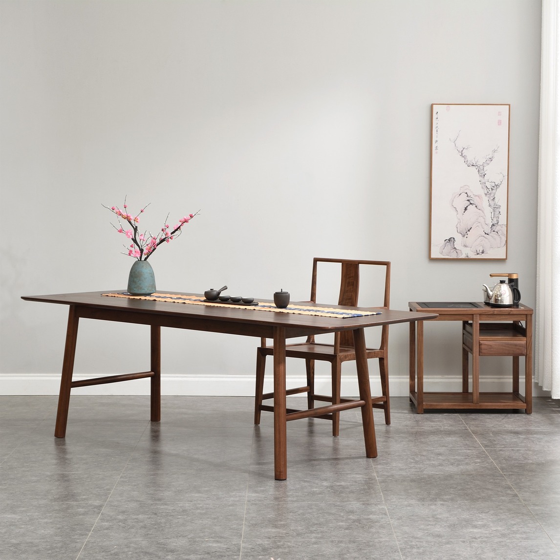 设计师说: 打造一个禅意空间,不仅可以当作茶室,也可以当作书房;总体