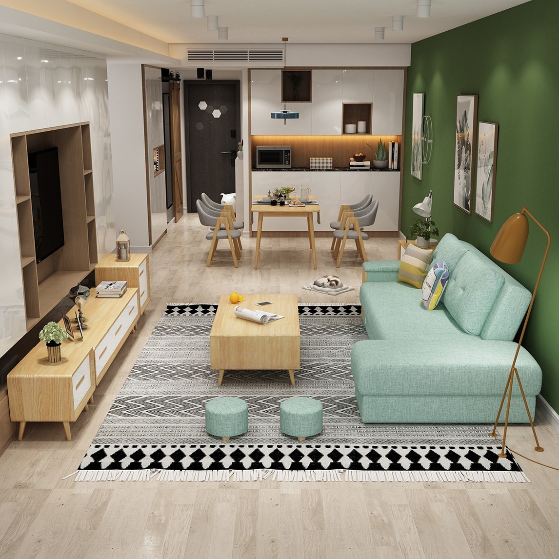 北欧风格全屋家具搭配 - 咏佳家具设计效果图 - 每平每屋·设计家