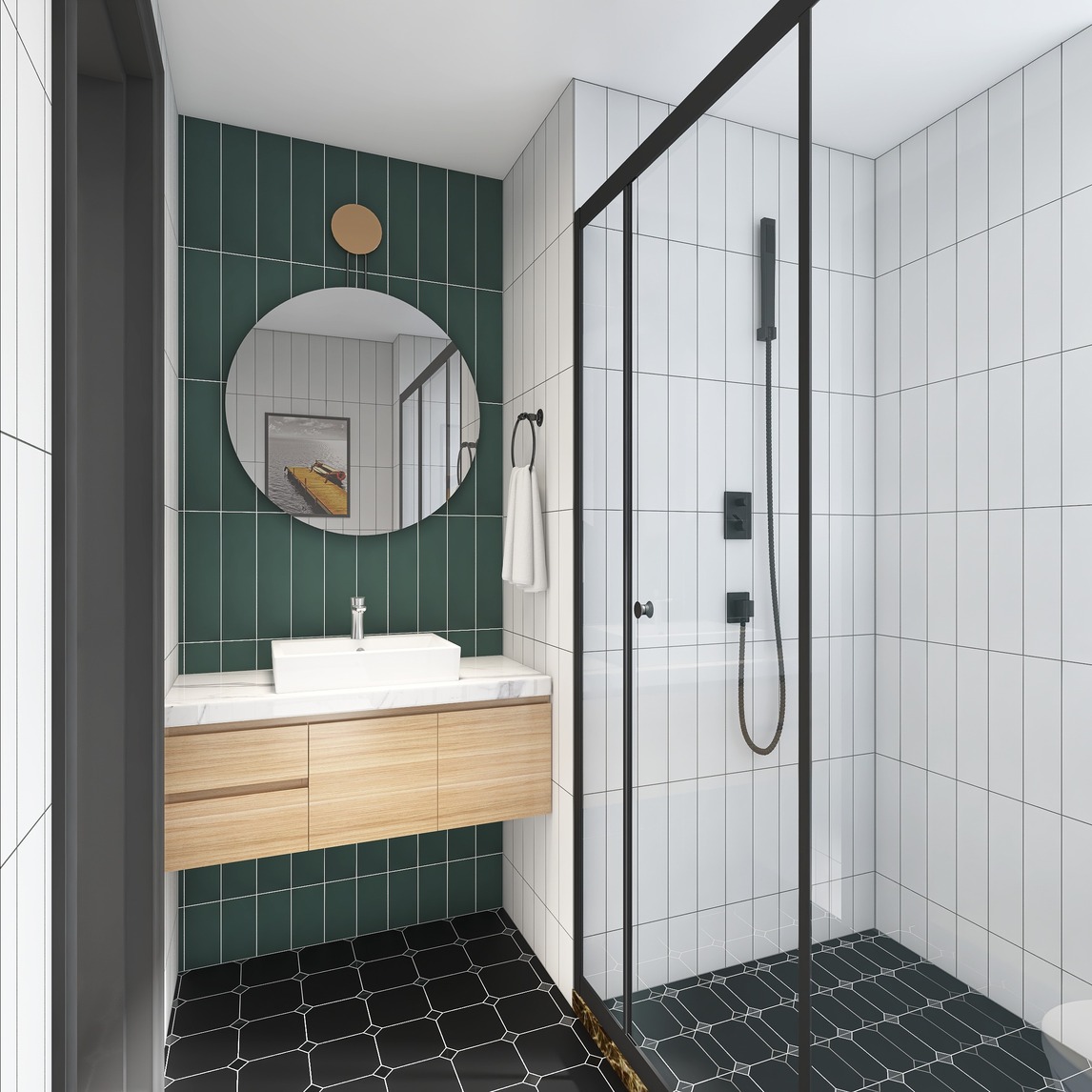 简约风格洗漱间 - 柴柴设计效果图 - 每平每屋·设计家