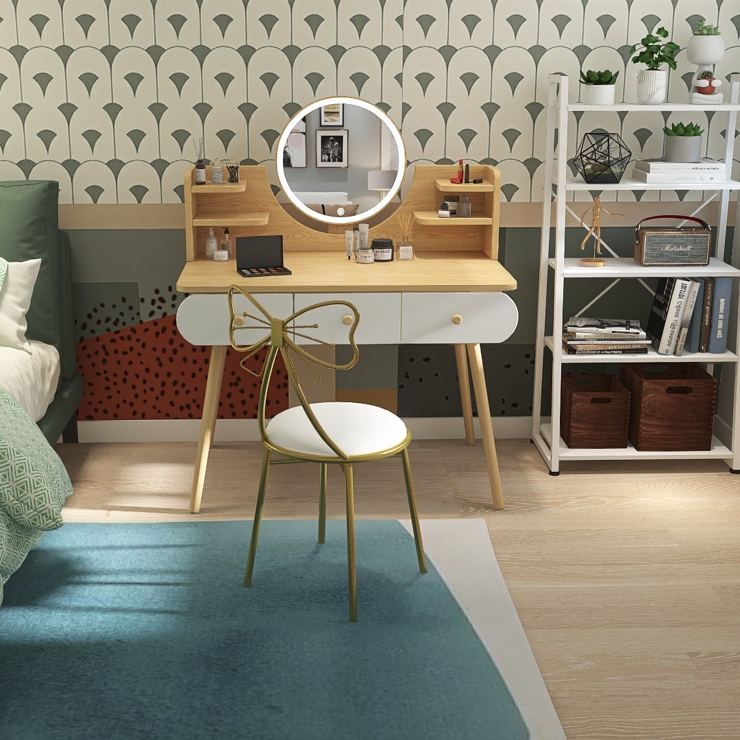 简简单单卧室梳妆场景布置,开心面对明天