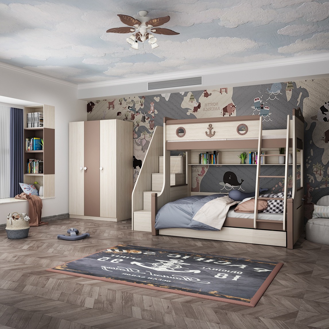 优秀作品 双层床-合理利用空间梦幻年华设计师 设计师说: 儿童房设计