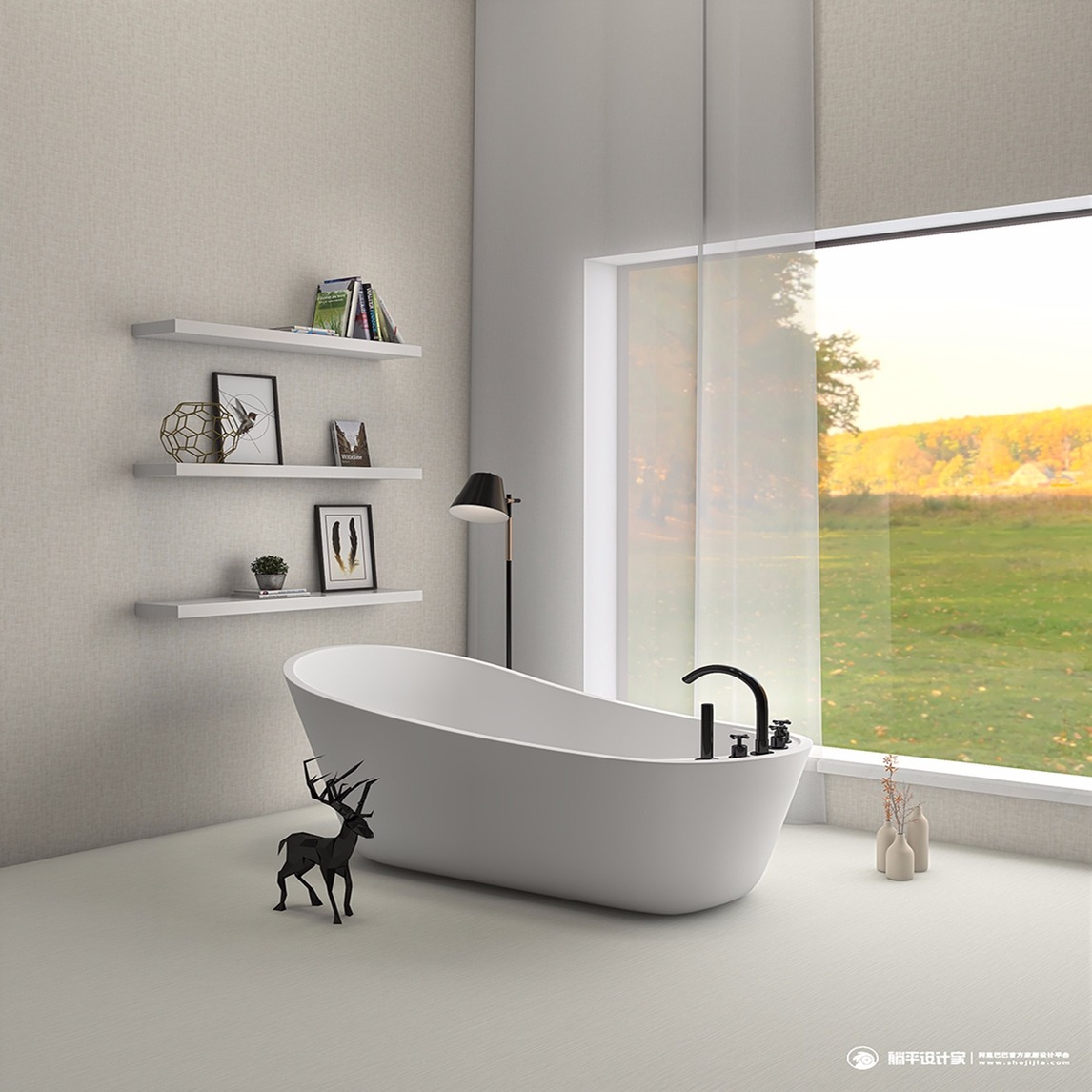 北欧简约浴缸