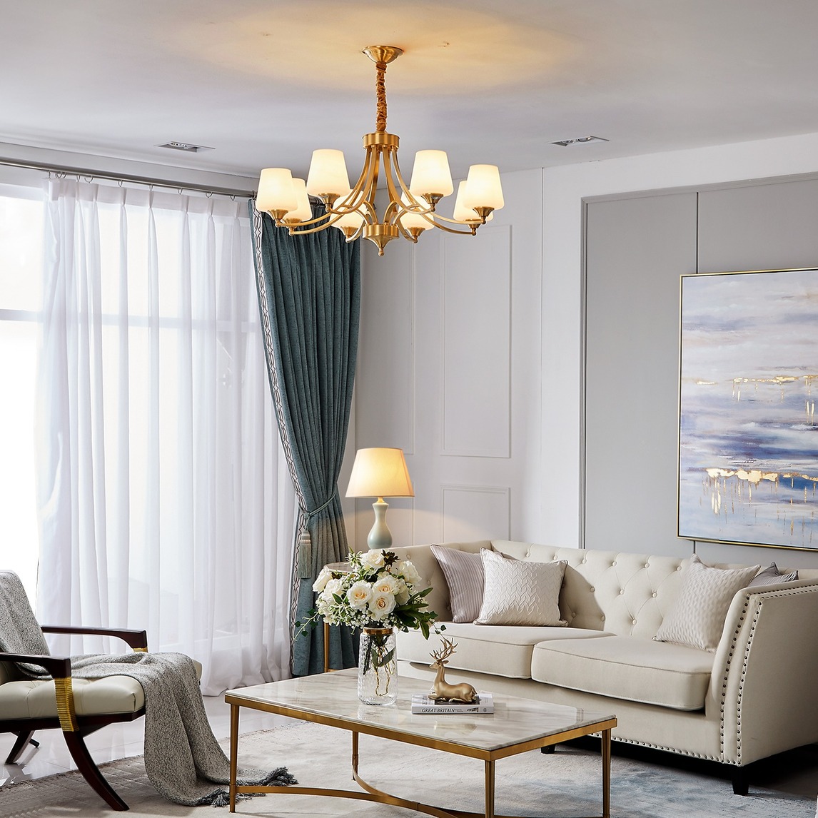 现代美式风格 简约客厅吊灯