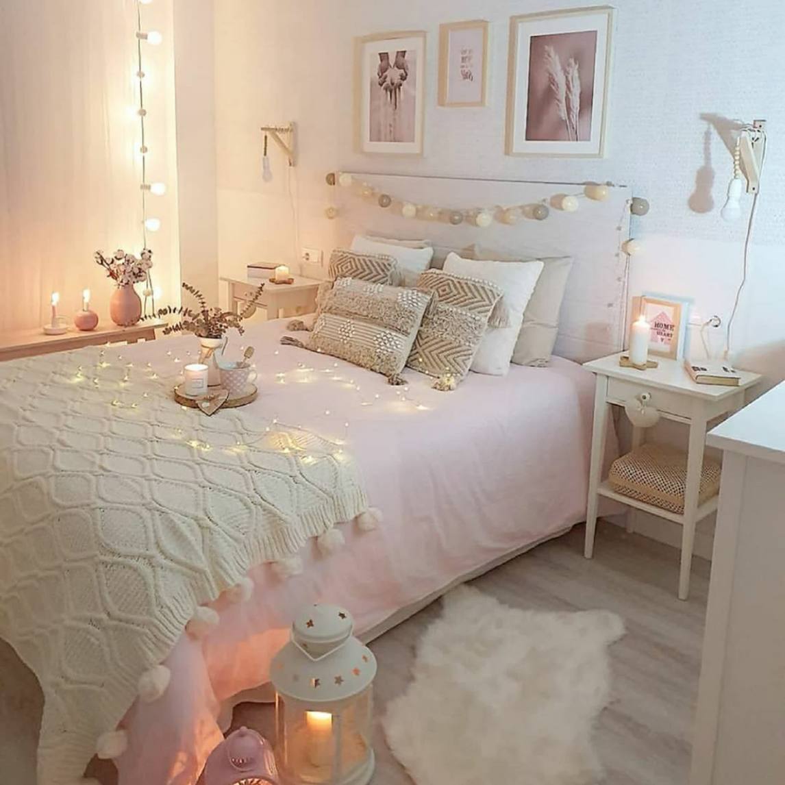 欧式粉色系卧室少女心炸裂