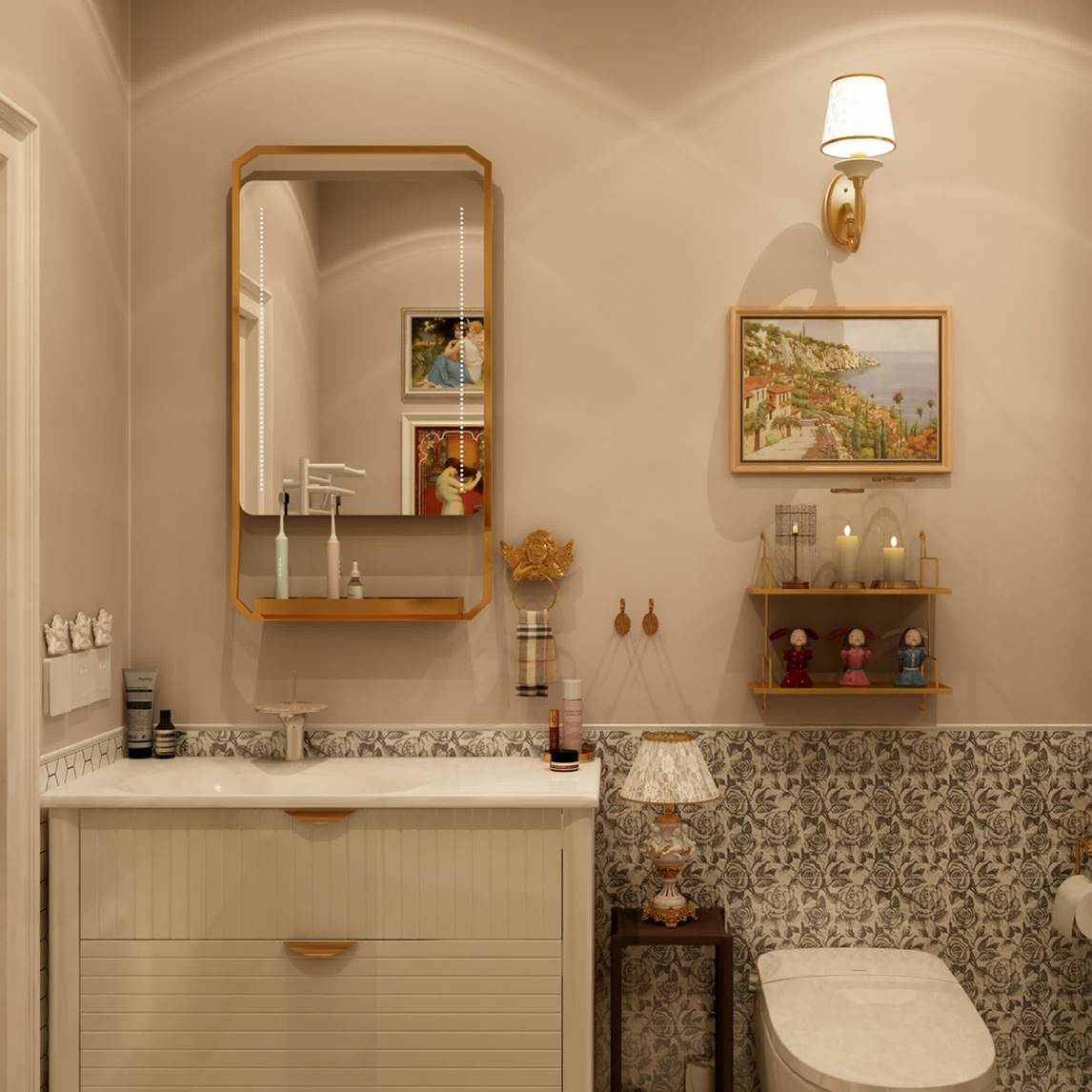 复古风卫生间设计,驱走冬日寒意